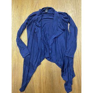 Premise Blue Open Front Long Sleeve Tunic Rayon Women's Medium